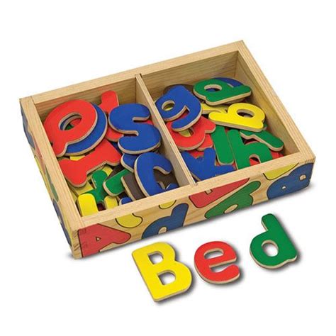 Letters Wooden Magnetic Assorted Colors Set Of 52