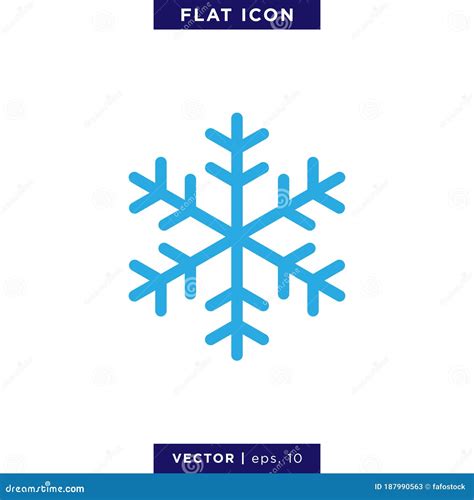 Snowflake Ice Icon Vector Logo Design Template Stock Vector