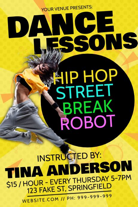 Dance Lessons Poster Template Postermywall