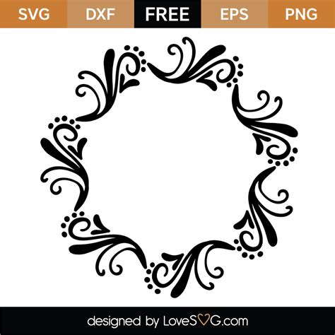 Free Monogram Frame Svg Cut File