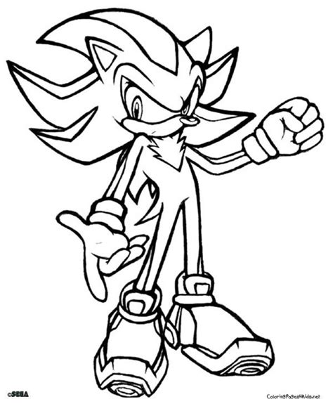 Shadow Color Sonic Para Colorear Cómo Dibujar A Sonic Cumpleaños De