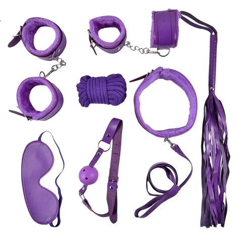 Sm Game Sex Toy 11pcs Set Bdsm Bondage Restraints Neck Collar Handcuffs Ball Whip Kit Adult