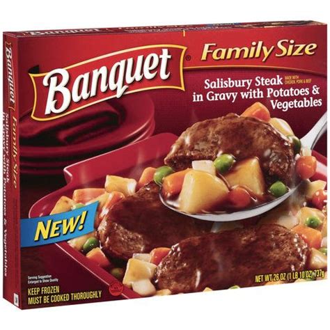 Product title hormel compleats salisbury steak with sliced potatoe. Banquet Family Size Salisbury Steak In Gravy With Potatoes & Vegetables, 26 oz Reviews 2020