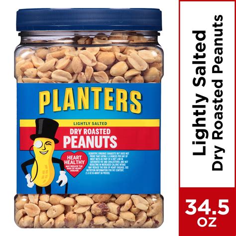 2 Pack Planters Lightly Salted Dry Roasted Peanuts 345 Oz Jar