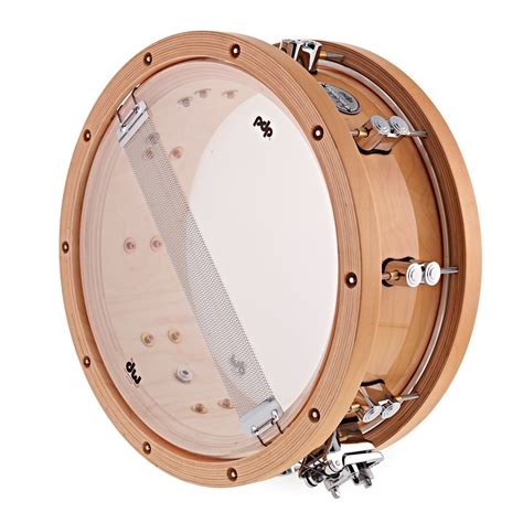 Pdp Drums 14 X 55 Maple Snare With Wood Hoops Gloss Natural