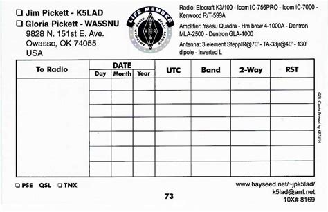 Qsl Cards Template Qsl Cards Templates Pdf Qsl Cards For With Qsl Card Template