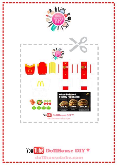 Diy Miniature Mcdonalds Menu Miniature Food Tutorials Diy