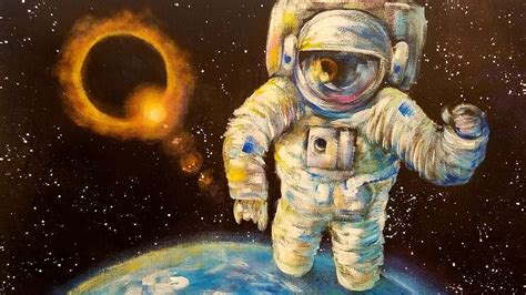 Outer Space Acrylic Painting Madge Harry