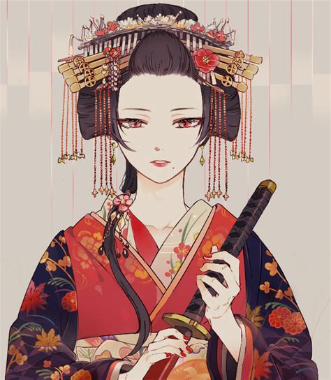 Anime Kimono Geisha Anime Kimono Anime