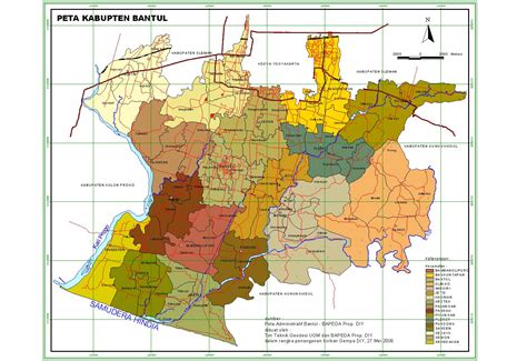 Gambar Peta Kota Kabupaten Bantul Gambar Denah Yogyakarta Di Rebanas Rebanas