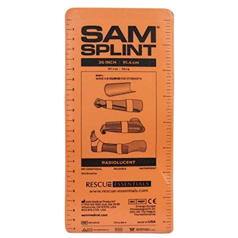 Sam® Splint Combo Pack 2 Orangeblue 36 Splints And 2 Blue Cohesive