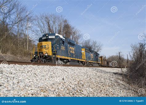 Csx Freight Train Editorial Photo Image Of Engine Cargo 57413406
