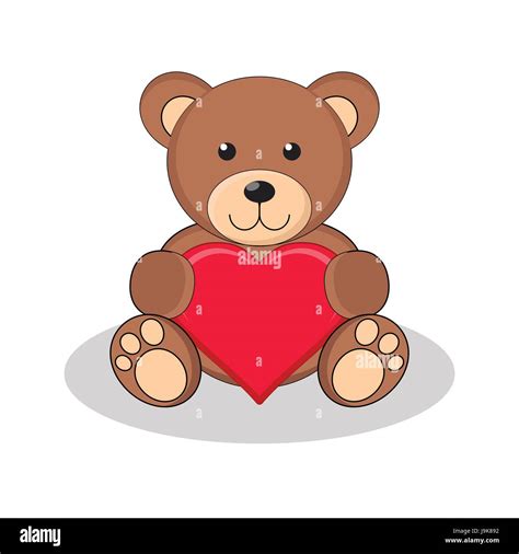Drawings Of Teddy Bears Holding Hearts