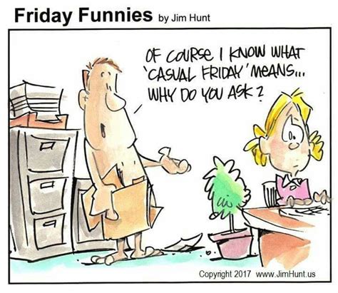 A Cartoon About Friday Funnies With A Woman And Man In Front Of A Filing Cabinet