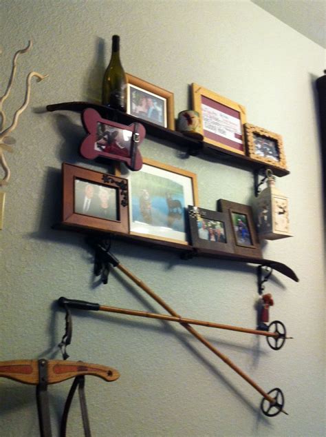 Vintage Ski Shelves This Is What We Should Do With Kays Old Skis