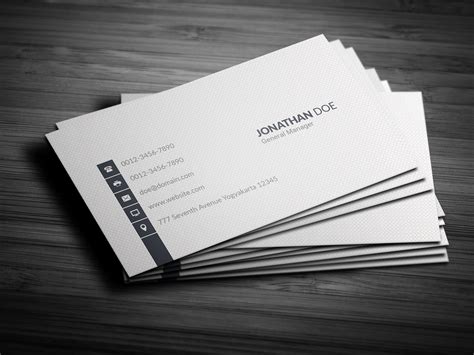 Free Simple Business Card Behance