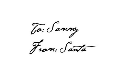 Customized Santa Claus Signature Rubber Stamp By Terbearco