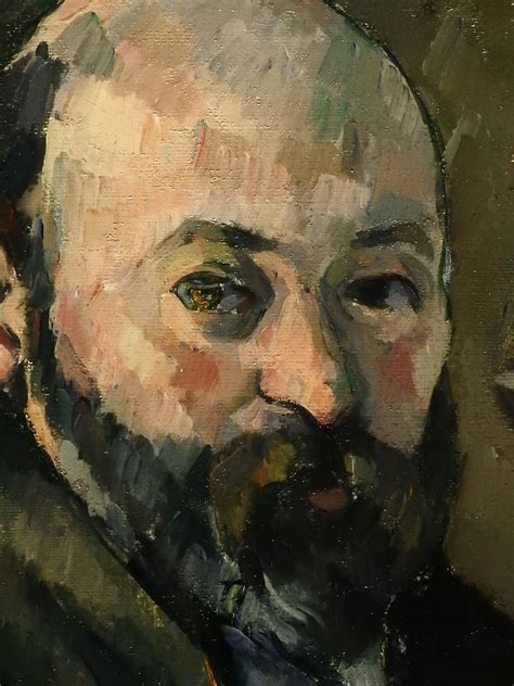 Cezanne 1880 81 Autoportrait Au Papier Peint Olivâtre Londres Detail 12 Tags Art