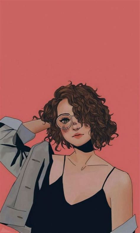 Cute Drawings Of Girls With Curly Hair And Glasses
