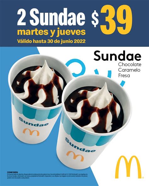 En Mcdonalds Llévate 2 Sundae Por 39 Los Martes Y Jueves