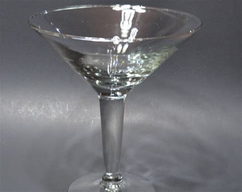 Vintage Giant Martini Glass Bowl Clear Blown Glass Oversized Etsy