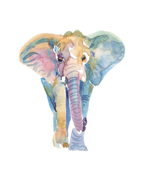 Elephant Painting Watercolor Watercolor Elephant By