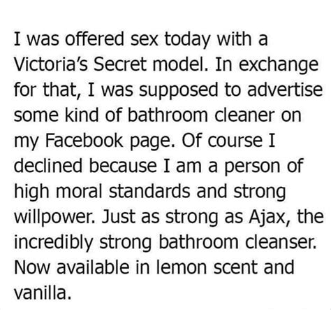I Was Offered Sex Today With A Victoria S Secret Model Realfunny