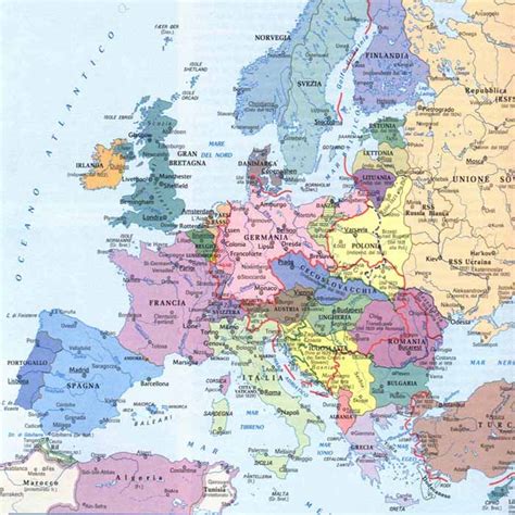 Nella mappa sottostante potete vedere i confini delle nazioni d'europa, sono anche indicate le capitali e le metropoli più importanti. Borel blog: cartina politica europa
