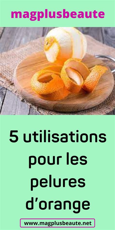 Oranges On A Wooden Plate With The Words 5 Utilsations Pour Les Peures
