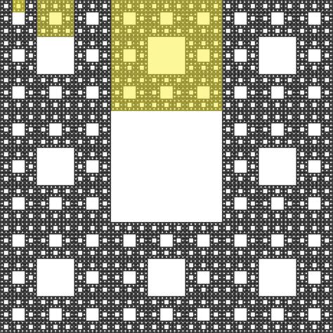 Sierpinski Carpet Principle The Smaller Part Is Represented In The