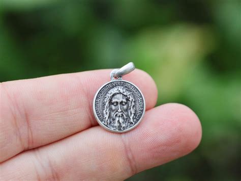 Most Holy Face Jesus Christ Medal Sterling Silver 925 Jesus Etsy