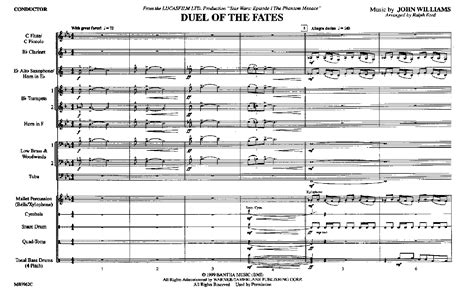 Duel Of The Fates By Ford R Jw Pepper Sheet Music