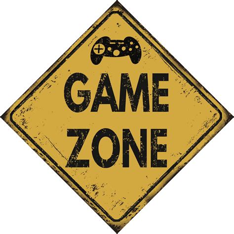 Game Zone Metal Street Sign