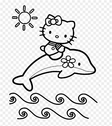 Dolphins are very intelligent marine mammals and have a very close relationship with humans. Hello Kitty At The Beach Summer Coloring Picture For ...