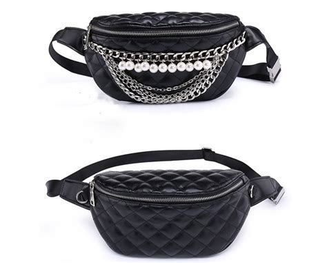 Stylish Belt Bag Women Classic Lattice Waist Bag Female Leather Bum Bag