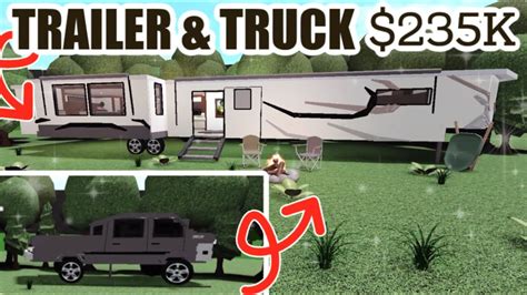 Camping Trailer And Truck Bloxburg Speed Build Roblox Youtube