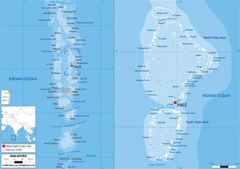 Physical Map Of Maldives Ezilon Maps