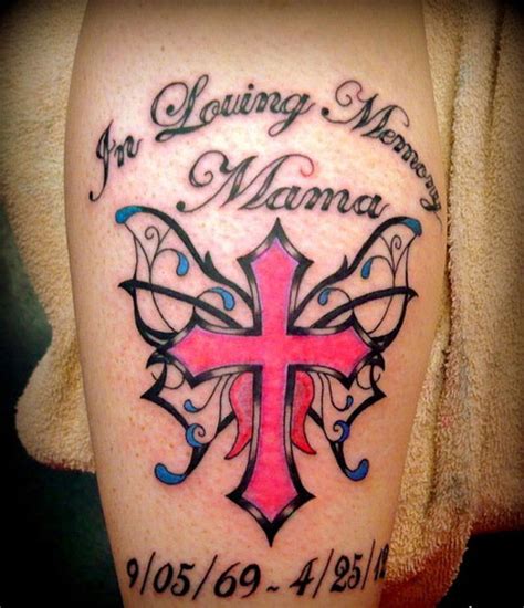 Rip Mom Tattoos For Women Cross With Wings Tattoo Rip Tattoos For