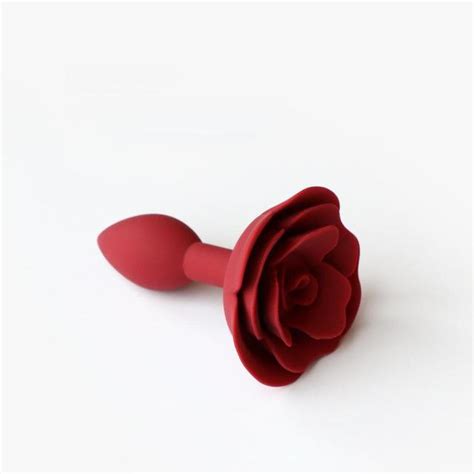 Soft Silicone Rose Flower Anal Plug Buttplug Sex Anal Toys Anus Masturbator Dilator Prostate