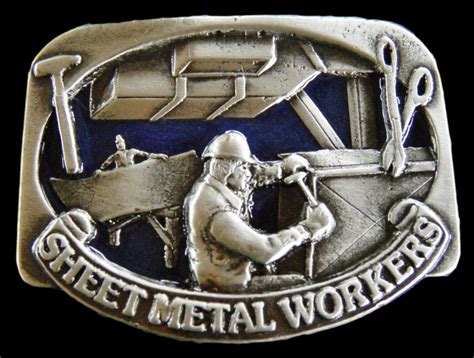 Sheet Metal Sheetmetal Work Shop Workers Tools Belt Buckle