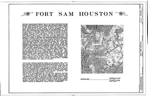 HABS TEX 15 SANT 39 Sheet 1 Of 3 Fort Sam Houston San Antonio