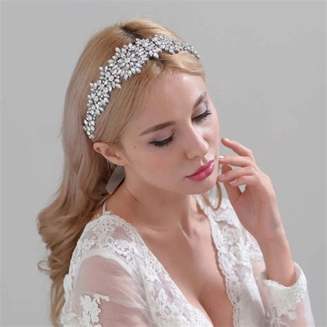 Buy 9 Designs Bridal Belt Lace Veil Peal Crystal Handmad Fashion Hairband Royal