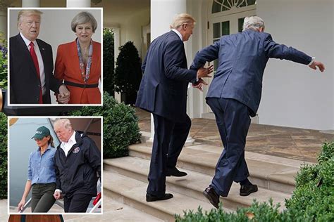 Is Donald Trump Scared Of Stairs These Pictures Could Prove The Truth