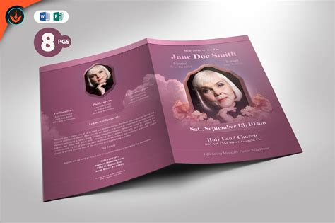 Funeral Program Template Graphic By Seraphimchris · Creative Fabrica