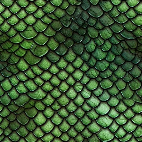 Premium Ai Image Green Scales Seamless Pattern Texture Background