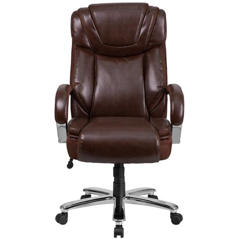 Hercules Series Big And Tall 500 Lb Rated Brown Leathersoft Executive
