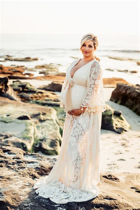 White Long Sleeve Lace Maternity Dress Online Sale Up To 65 Off