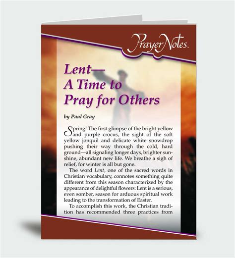 Lent A Time To Pray For Others