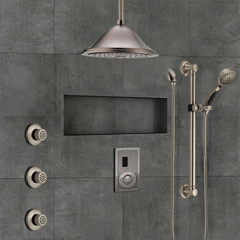 Bathselect Ceiling Mount Brushed Nickel Sensor Controlled Automatic