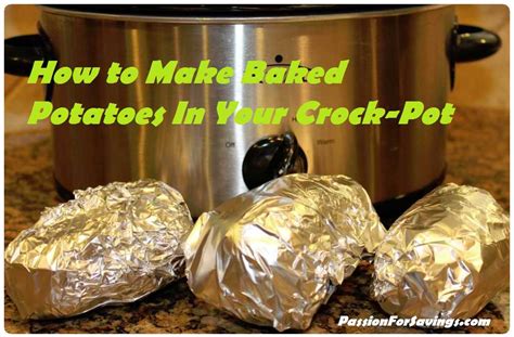How to make or rather bake crockpot baked potatoes in the the new express crock or your favorite slow cooker! How to Make Baked Potatoes In Your Crock Pot - Passion for ...